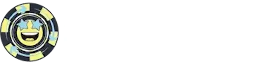 Spinfinite logo featuring a poker chip with a smiley face and star eyes